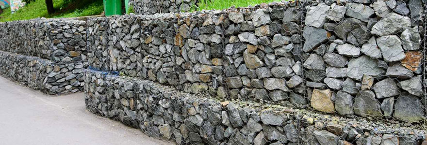 un mur en gabion